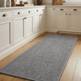 thumbnail image 1 of VUNATE Kitchen Rugs 20"x47" Woven Non Slip Kitchen Mat, Absorbent Washable Kitchen Rug with Durable Backing, Soft Low Profile Floor Mat for Kitchen Sink, Entryway, Laundry Room Gray, 1 of 7
