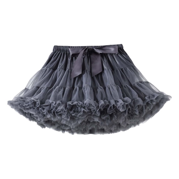 VUPSGEZ Adult Mesh Skirt Women's Puff Skirt Tutu Skirt Women's New Lolita Women's Multi Layered Mesh Skirt (Gray3,XL)