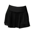 thumbnail image 1 of VUPSGEZ Casual Flared Midi Skirt Women'S Swim Skirt Mesh Tiered Ruffle Athletic Swimsuit Skirt High Waisted Beach Bikini Bottom With Shorts Women'S Cotton Eyelet Midi Skirt(Black,S), 1 of 6