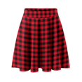 thumbnail image 1 of VUPSGEZ Clearance Womens Classic Daily Elegant Casual Mini Skirt Elastic Waist Skirt (Red,L), 1 of 6