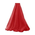 thumbnail image 1 of VUPSGEZ Ruffle Flowy Casual Long Skirt Women'S Spring/Summer Casual Tulle Solid Color High Waist Lightweight Long Ankle Floor Skirt Juniors’ Knit Maxi Skirt(Red,One Size), 1 of 4
