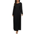 VUPSGEZ Summer Casual Dress Womens Casual Solid Muslim Dress Abaya ...