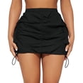thumbnail image 1 of VUPSGEZ Womens Cargo Skirt Casual Summer High Waisted Bodycon Pencil Ruched Mini Skirts Side Drawstring With Pocket (Black,XS), 1 of 6