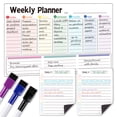 thumbnail image 1 of VUSIGN Magnetic Whiteboard,Dry Erase Calendar Board for Fridge,Weekly Planner Whiteboard,Grocery List and Notepad for Refrigerator, 1 of 7
