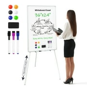 Easel Whiteboard-VUSIGN Magnetic Portable White Board 36 x 24, Tripod Height Adjustable,  Easel Stand White Board for School or Office & Teaching at Home
