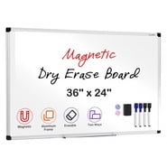 VUSIGN Magnetic Dry Erase Whiteboard, 36 x 24 Inches, Wall Mounted with Pen Tray, Silver Aluminium Frame