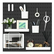 VUSIGN Pegboard Combination Kit with 4 Pegboards and 14 Accessories Modular Hanging for Wall Organizer, Crafts Organization, Ornaments Display, Nursery Storage, 22" x 22"