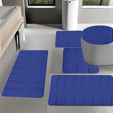 Joqmia Bathroom Rugs Cobblestone Memory Foam Bathroom Mats Set Extra ...