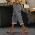 thumbnail image 1 of VV AVEORS Bermuda Shorts For Women High Waisted Drawstring Linen Shorts With Pockets 2026 Summer Casual Beach Long Shorts Gray S, 1 of 5