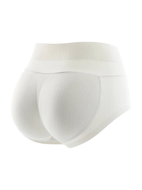 Butt Lifter Panties Padded Underwear For Women High Waist Butt Lifting Padded Control Soft Breathable Boyshorts Shapewear White S