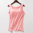 thumbnail image 1 of VV AVEORS Camisole Tops For Women With Built In Bra Thick Strap Tank Top Trendy Casual Basic Cami Tanks Pink M, 1 of 3