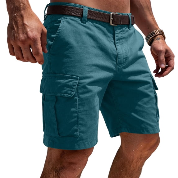 VV AVEORS Cargo Shorts For Men Stretch Ripstop Walking Shorts Multi Pockets Casual Athletic Work Hiking Short Pants Big And Tall Dark Green S