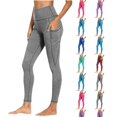 thumbnail image 1 of VV AVEORS Gym Leggings With Pockets For Women Stretch Active Yoga Pants Compression Tummy Control Leggings Soft Tights Gray XL, 1 of 7