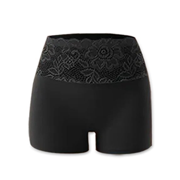 VV AVEORS High Waisted Womens Briefs Full Coverage Boy Shorts Underwear No-Roll Comfort Boxer Briefs Underwear Black 2XL
