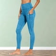 thumbnail image 1 of VV AVEORS High Waisted Yoga Pants For Women Stretchy Tummy Control Leggings Quick Dry Soft Gym Workout Running Pant With Pocket Sky Blue XL, 1 of 6