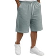 thumbnail image 1 of VV AVEORS Men'S Baggy Sweat Shorts Casual Drawstring Elastic Waist Loose Fit Summer Athletic Workout Gym Below Knee Shorts Gray L, 1 of 6