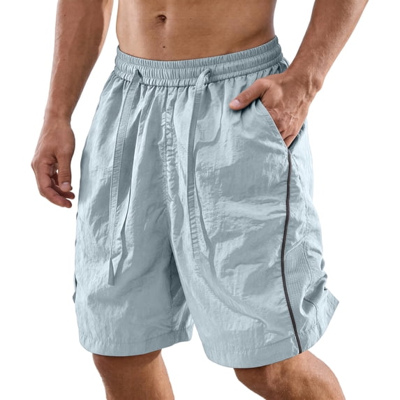 VV AVEORS Mens Shorts Quick Dry Elastic Waist Workout Shorts Lightweight Stretch Summer Gym Basketball Hiking Short Pant With Pockets Light Blue M