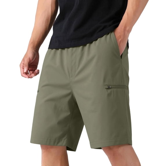 VV AVEORS Mens Stretch Golf Shorts With 6 Pockets Casual Lightweight Dress Casual Stretch Travel Hiking Green L