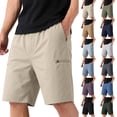 thumbnail image 1 of VV AVEORS Mens Stretch Golf Shorts With Zipper Pockets Lightweight Dress Casual Outdoor Hiking Long Bermuda Work Shorts Dark Gray M, 1 of 5
