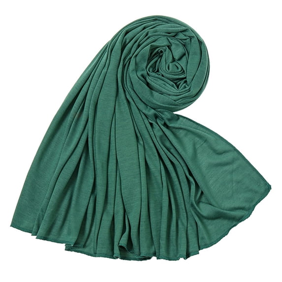 VV AVEORS Muslim Hijab For Women Soft Stretch Headscarf Large Plain Casual Turban Wrap Shawl Head Wrap For Everyday Wear Green