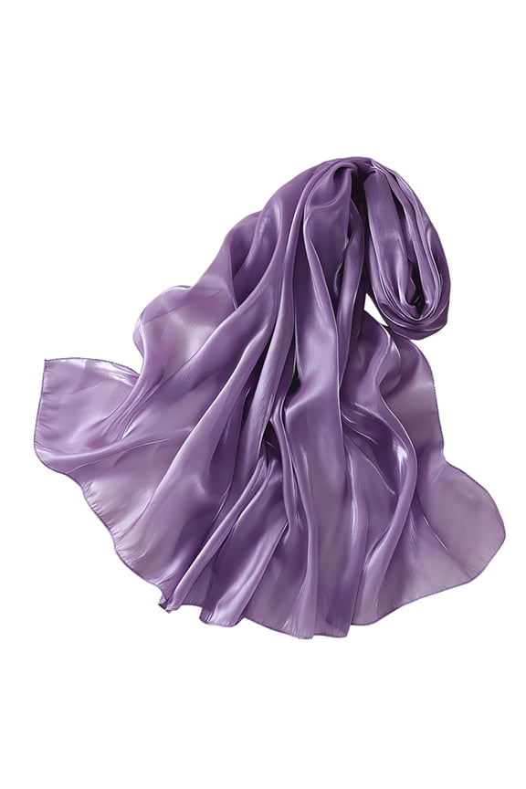 Organza Silky Shawls And Wraps For Women, Elegant Dressy Sheer Shawls For Formal Evening, Soft Wedding Brides Scarf Purple