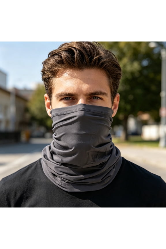 Performance Neck Gaiter - Soft Breathable Lightable Summer Sun Protection Sport Face Mask For Men And Women Gray