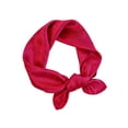thumbnail image 1 of VV AVEORS Solid Color Silky Scarf Trendy Square Scarf Neck Scarf Hair Lightweight For Women Gift Packed Hot Pink, 1 of 2