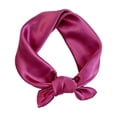 thumbnail image 1 of VV AVEORS Solid Color Silky Scarf Trendy Square Scarf Neck Scarf Hair Lightweight For Women Gift Packed Purple, 1 of 2