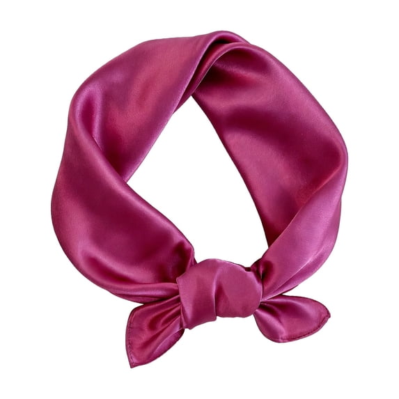 VV AVEORS Solid Color Silky Scarf Trendy Square Scarf Neck Scarf Hair Lightweight For Women Gift Packed Purple
