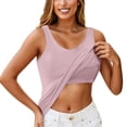 thumbnail image 1 of VV AVEORS Tank Tops With Built In Bras For Women Sports Cute Cami Workout Plus Size Camisole Thick Strap Under Clothes Pink L, 1 of 7
