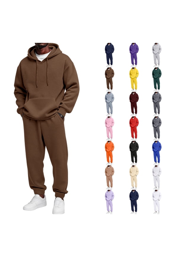 Track Suits For Men 2 Piece Hoodies With Sweatpants Sets Casual Running Jogging Sport Suit Sets Work Out Gym Clothing Red M