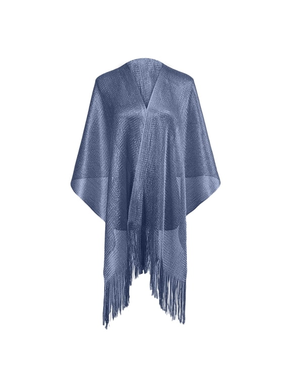 Women Shawls And Wraps For Evening Bling Sparkly Shiny Dressy For Wedding Party Beach Travel Sheer Stole Navy