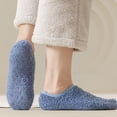 thumbnail image 1 of VV AVEORS Womens Ankle Socks Low Cut Fluffy Fuzzy Warm Winter Plush Slipper Socks Non Slip Fuzzy Socks With Grips Home Gifts Blue One Size, 1 of 6