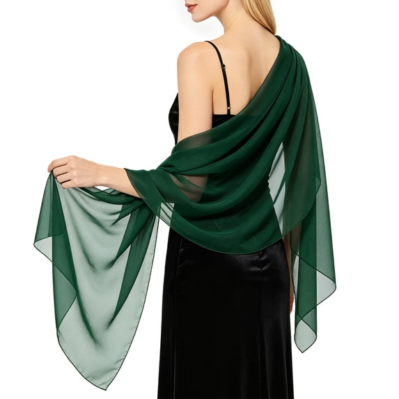 VV AVEORS Womens Shawl and Wrap for Evening Dresses Wedding Sheer Scarfs | Chiffon Silky Bridal Scarve, Formal Shoulder Cover Up J One Size