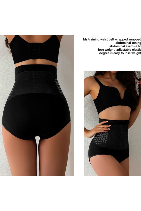 Womens Underwear High Waist Shapewear Panty Tummy Control Butt Lifting High Stretch Comfort Body Shaper Bottoms For Daily Wear Black L