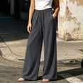 thumbnail image 1 of VV AVEORS Womens Wide Leg Sweatpants Drawstring Baggy Sweat Pants With Pockets Elastic Waisted Lounge Casual Trousers Dark Gray S, 1 of 6