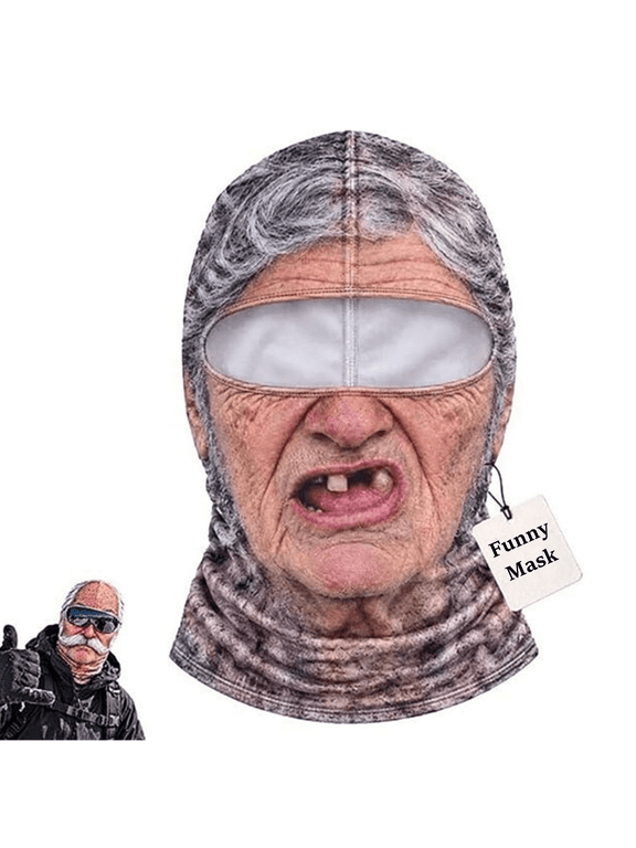 Funny Ski Mask, Funny Ski Mask for Men Women with Neck Cover Novelty Winter Face Cover for Skiing, Snowboarding, Parties, Funny Gifts
