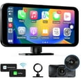 VVCAR MC25 Wireless CarPlay with 4K Dash Cam Front, 6.25" Touch Screen