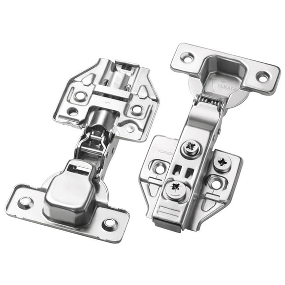 VVENACE 20Pcs Full Overlay Soft Close Cabinet Hinges 105 Degree Frameless European Kitchen Cabinet Door Hinges 3D Adjustment Clip-on
