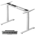 thumbnail image 1 of VVENACE Electric Standing Desk Frame, Double Motor Adjustable Stand Up Desk Base, 286 lbs Weight Capacity, Three Section Column Computer Desk for Home and Office (White Frame only), 1 of 8