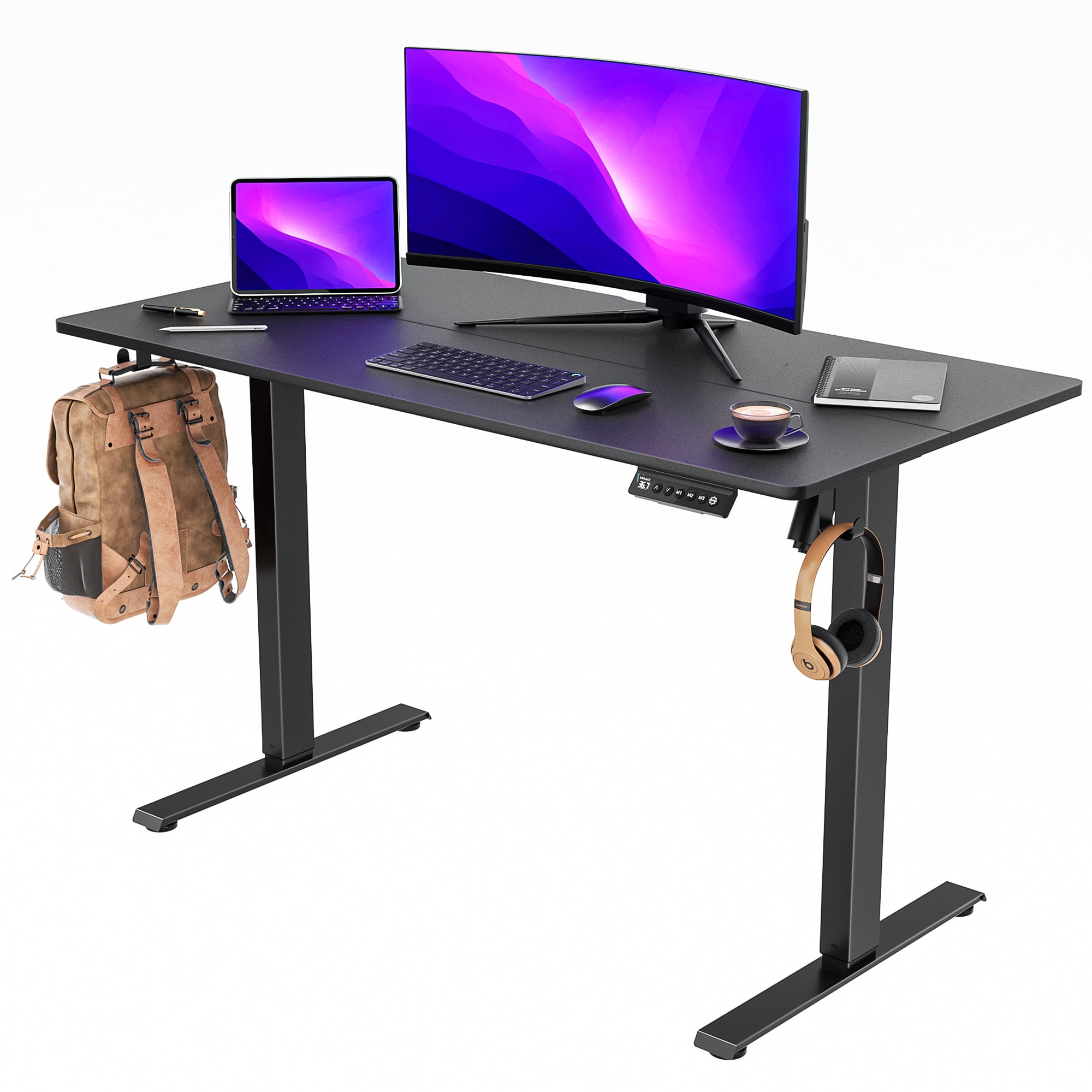 VVENACE Electric Standing Desk Height Adjustable Desk 48 x 24 inch 4 Memory Height Stand up Desk for Home Office, Black - Walmart.com