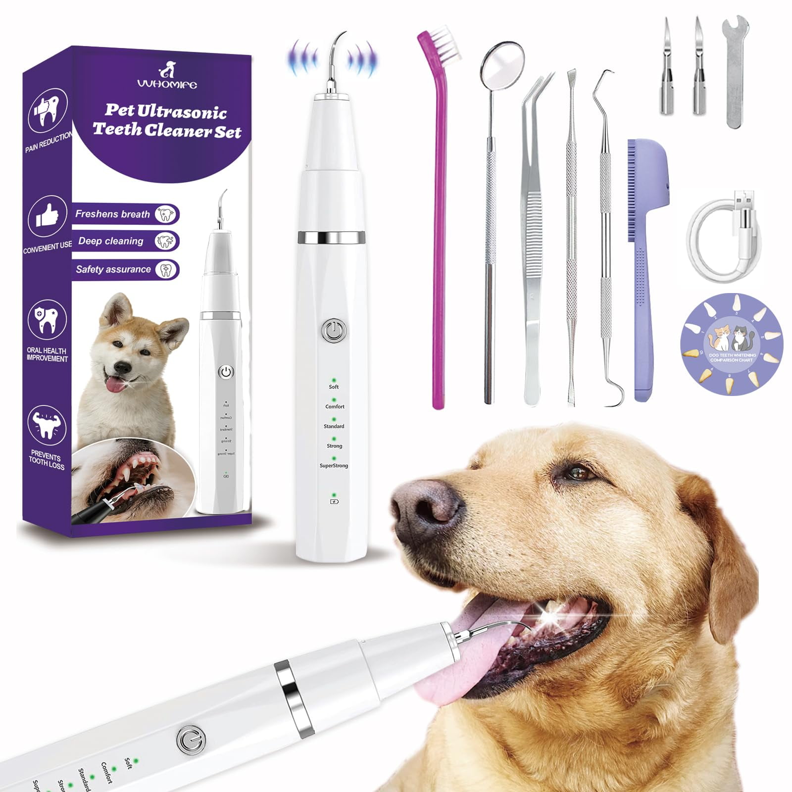 VVHOMIFE Dog Teeth Cleaning AIF4 KitDog Tooth Plaque RemoverUltimate