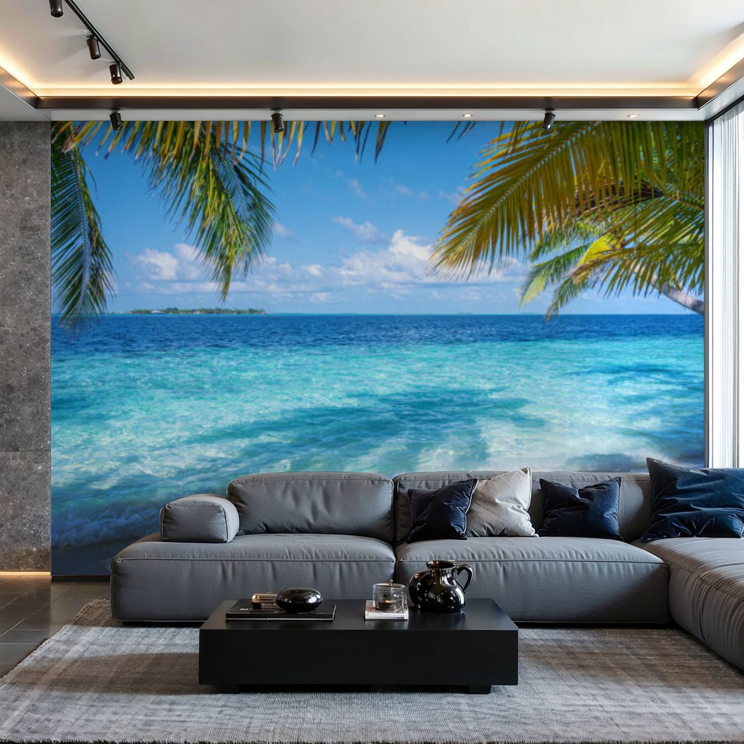 VVLUXIDECO Canvas Wall Mural Peel and Stick Large Wallpaper Tropical ...