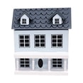 thumbnail image 1 of VVQ 1:12 Mini Dollhouse Miniature Villa with Movable Roof, Mini House Doll Accessory for 1:12 Scale Dollhouses, Miniature Houses for Play with Realistic, Blue, 1 of 1