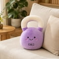 thumbnail image 1 of VVQ 1Pc Kettlebell Shaped Pillow, Soft Fitness Kettlebell Stuffed Cushion, Washable Gym Decor Pillow for Sofa Cushion Fitness Lover Gift, Purple, 1 of 7