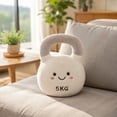 thumbnail image 1 of VVQ 1Pc Kettlebell Shaped Pillow, Soft Fitness Kettlebell Stuffed Cushion, Washable Gym Decor Pillow for Sofa Cushion Fitness Lover Gift, White, 1 of 7