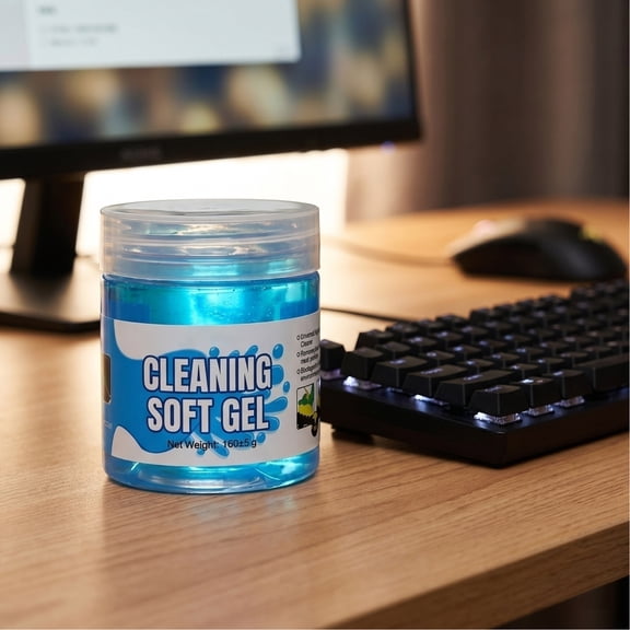 VVQ 1pc Cleaning Soft Rubber Gel, Multifunctional Adhesive Removal Mud for Car Interior Gaps, Keyboard Crevices, Reusable Dust Cleaner with No Residue