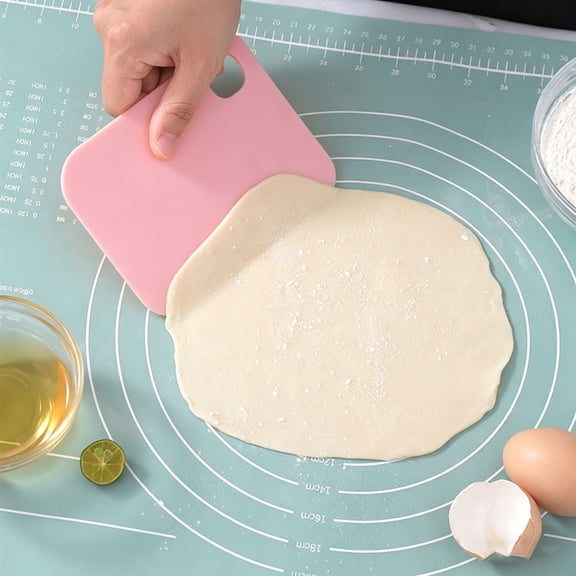 VVQ 3-in-1 Baking Knife, Stainless Steel Dough Cutter Flour Scraper Cream Spatula, Non-Stick Pastry Bench Scraper with Slicing Blade for Kitchen Baking