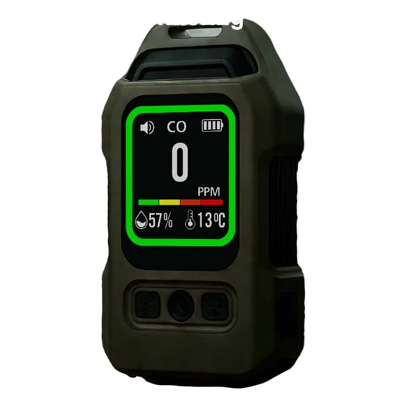 VVQ 4 in 1 Gas Detector, CO Carbon Monoxide Meter Temperature Humidity Monitor, Portable Air Quality Tester with Alarm Flashlight for Home Kitchen Camping, Handheld Multi Gas Analyzer for Safety