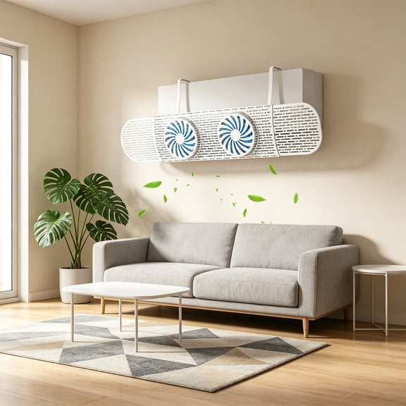 VVQ Air Conditioner Deflector Transparent Wind Shield, Adjustable Retractable Baffle for Wall Mounted AC, Anti-Direct Blowing Protection for Home Office Bedroom Nursery